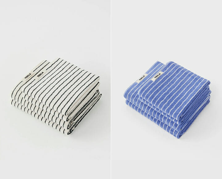 striped towels