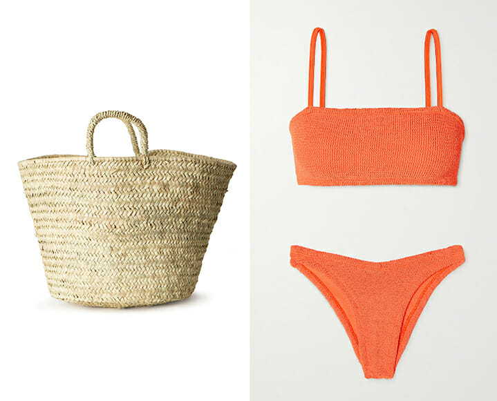 sustainable Swimwear and beach bag