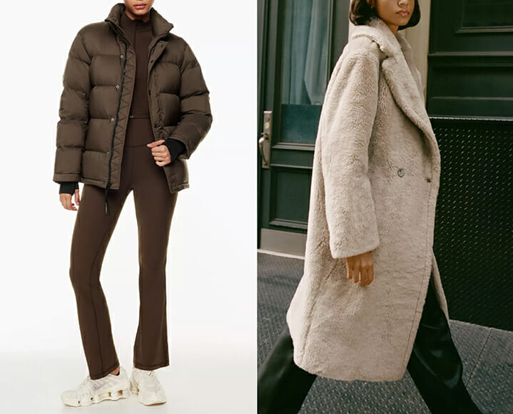 Cozy top coats from Aritzia